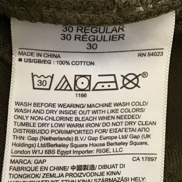 Gap girlfriend distressed cotton army olive green mid rise jeans sz 30 R - Picture 11 of 13